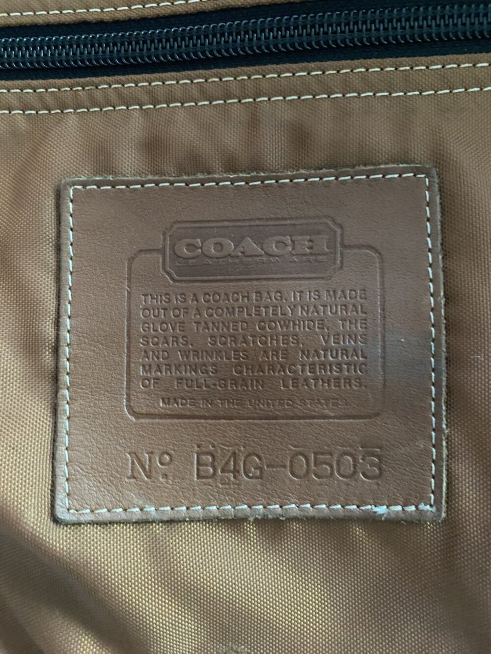 "Coach" Leather and Canvas travel garment bag - USA Made - Beautiful - Picture 7 of 9